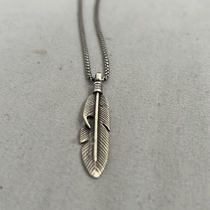 Degs & Sal Sterling Silver Feather Necklace